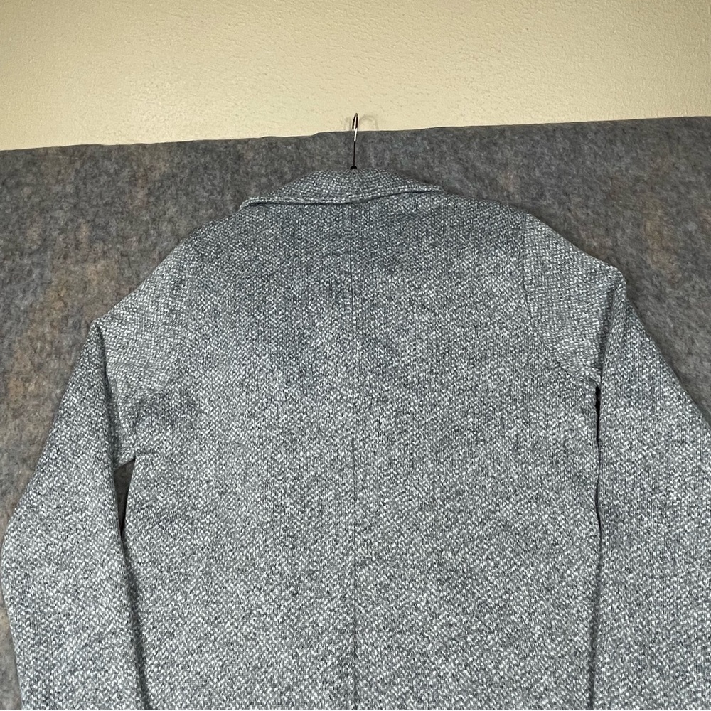 Lands End Fleece Asymmetrical Full Zip Moto Stylish Cozy Sweater Jacket Sz M - Picture 11 of 16